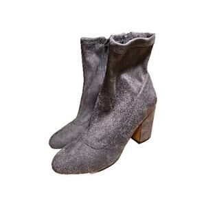 Steven By Steve Madden Lisette Suede Stretch Sock Bootie Boots Side Zip Sz 7.5